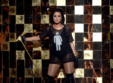 Demi Lovato rocks a gender neutral equality shirt.
