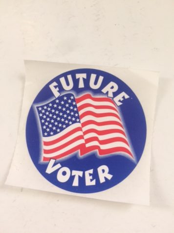 A voting sticker for under-aged voter. 