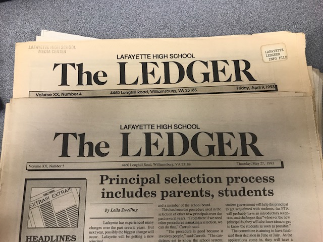 The Lafayette Ledger newspaper from 1993. 
