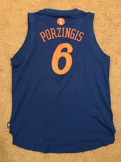 As the Christmas Day approaches many NBA Knicks fans are purchasing Porzingis jerseys.
