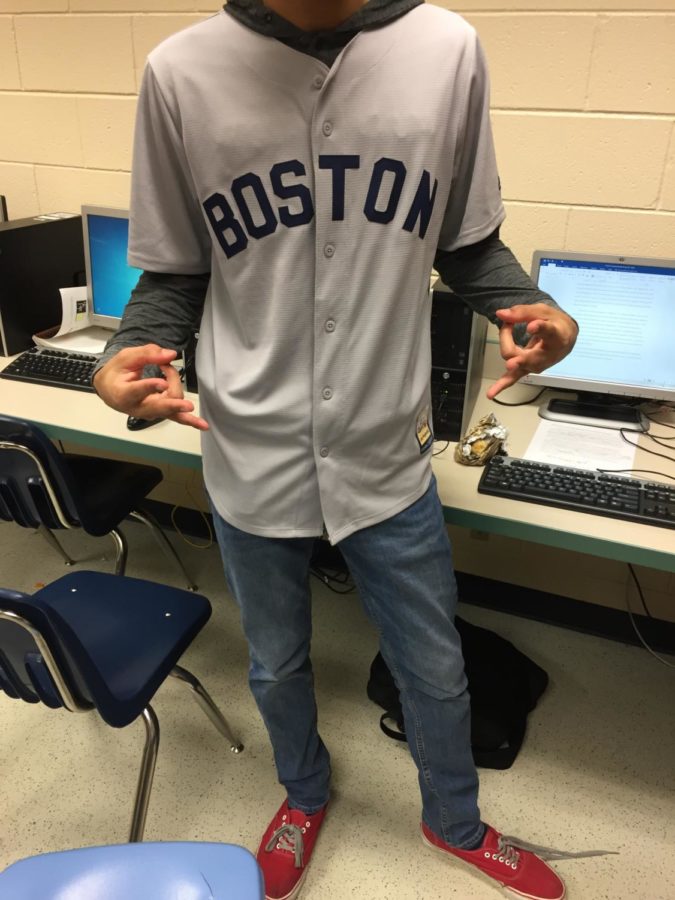 Turner Johnson wears a jersey bearing the name of one of the best Sox players to ever live.