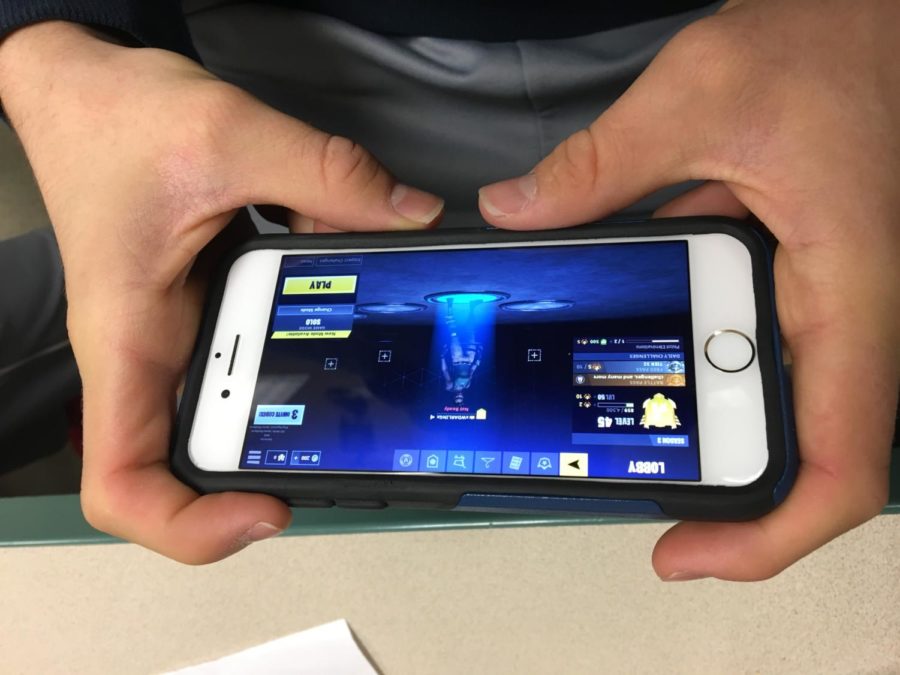 Lafayette High School students take a break from class to enjoy their favorite game, Fortnite.