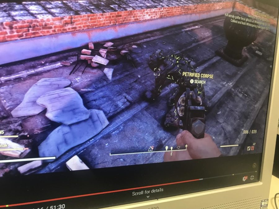 Recent Fallout 76 game play showing one of the new enemies of the game