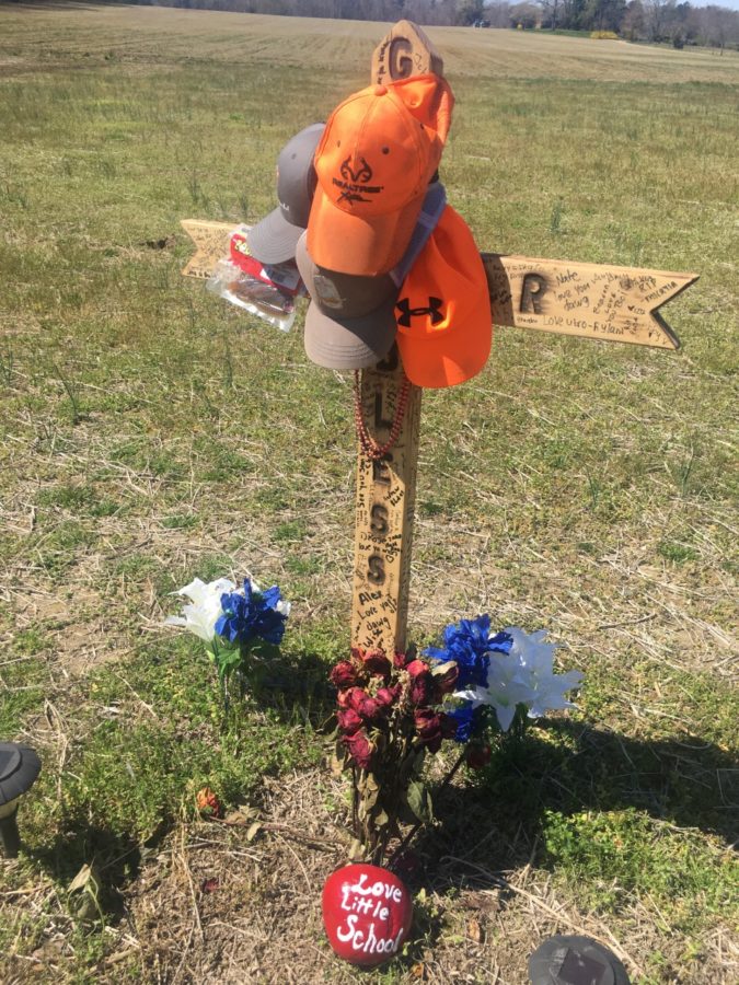 Only here for 18 years, Trevor Aldridge was killed in a two-vehicle crash on James River Drive in Prince George County. Friends and family placed a cross with fishing bait, flowers, and hats. Fishing, off-road driving, and hunting were some of the young mans favorite activities. 