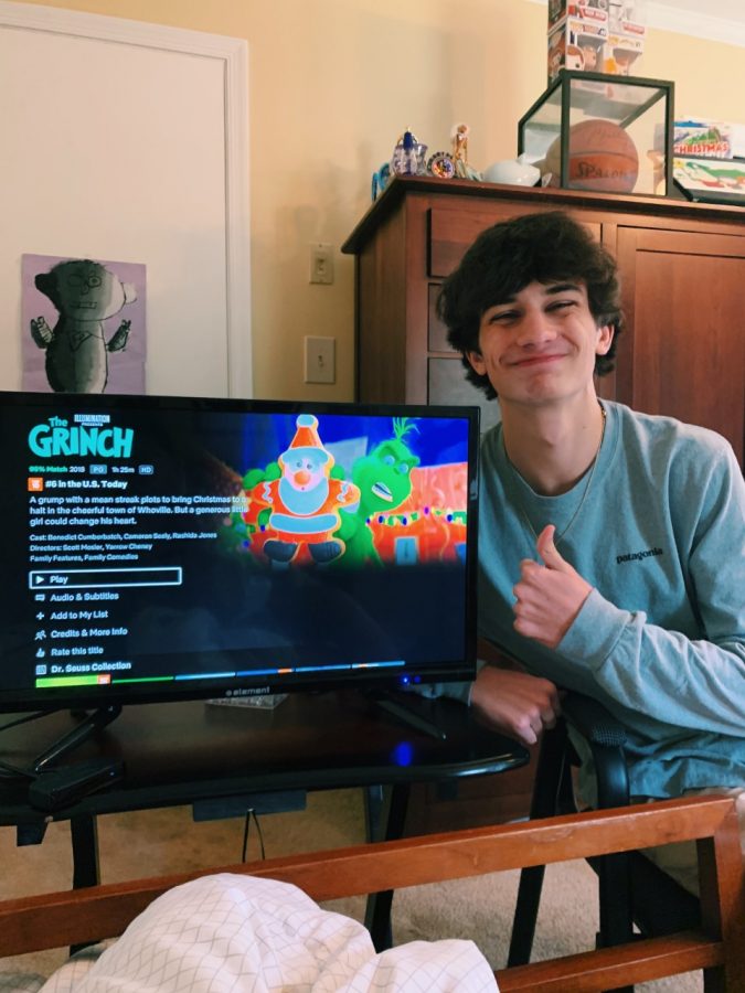 Lafayette sophomore, Davis Brewer enjoyed watching The Grinch, on a chilly afternoon nearing Christmas. His favorite part of this holiday movie is when  it shows him getting ready and in the background it plays the trendy song, Youre a mean one, Mr. Grinch.