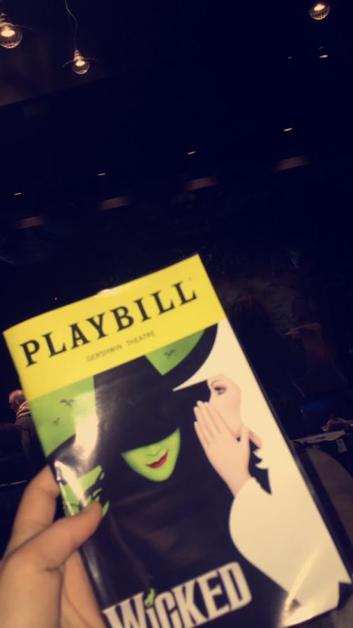 The brochure from the musical Wicked.