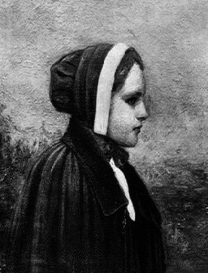 An illustration of Bridget Bishop, first of the 19 people hanged during the trials 