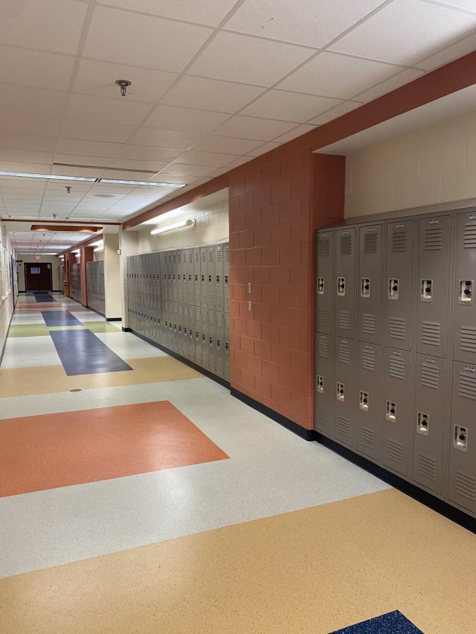 Lafayette High School hallways are representing how the Oxford High School hallways are isolated in the event of the shooting. The ominous fluorescent lighting and empty hallways are intimidating as the shooter walks through them banging on doors and aiming for them. 