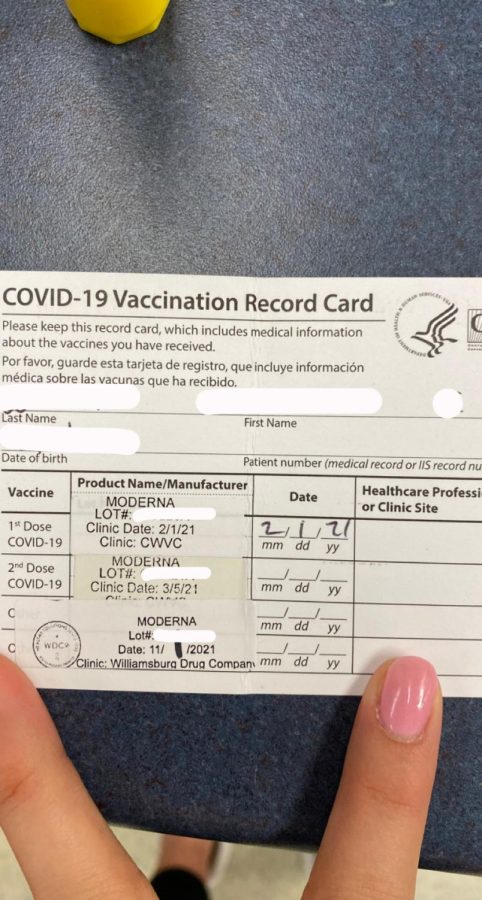 You are given a card that looks like this to document your vaccine.