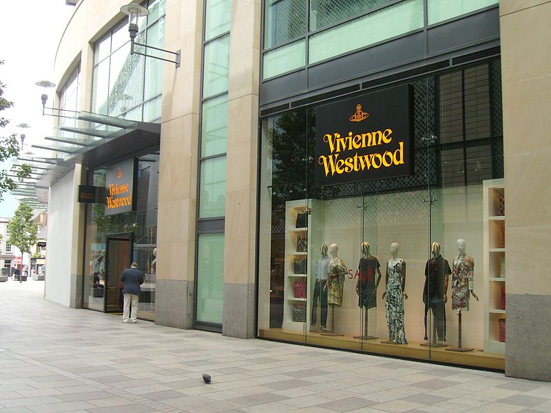 An iconic Vivienne Westwood store filled with Westwoods unique and creative designs.