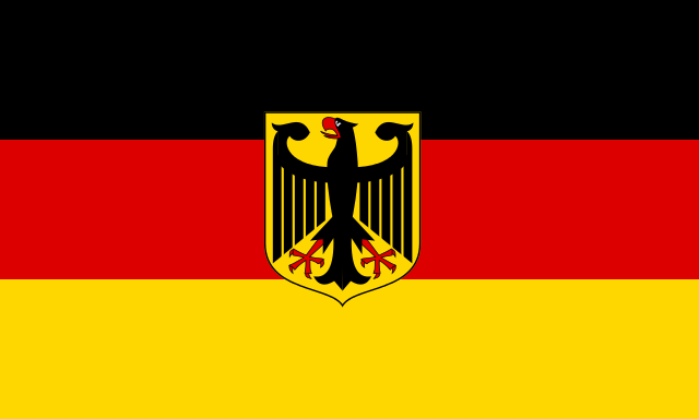 Official flag of Germany, which was made in 1949.