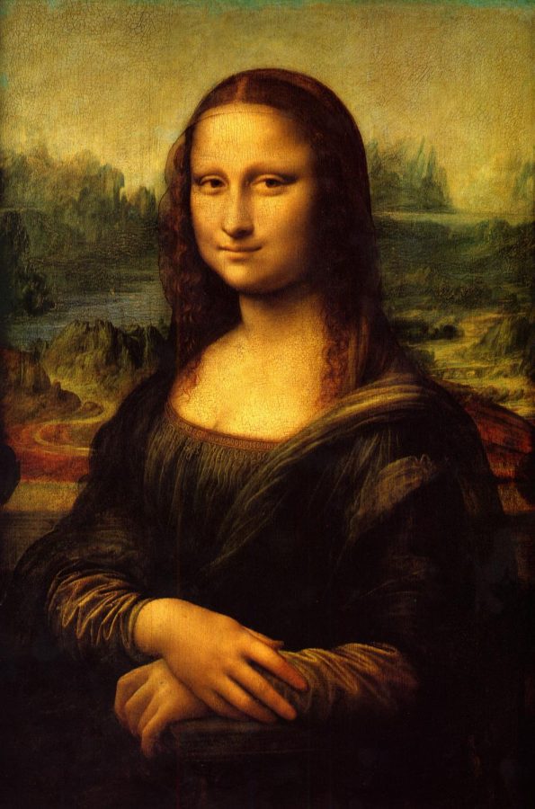 The worlds most famous painting, by Leonardo Da Vinci, controversial for the smile on her face. 