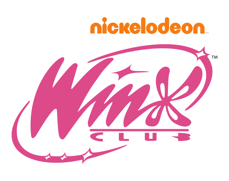 The iconic stylized logo of Winx Club from when the series ran on the family channel Nickelodeon.