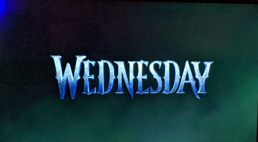 Title Screen of the new Wednesday show has a really cool look.