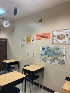 Mrs. Kims classroom, where she teaches Latin to her wonderful  students.