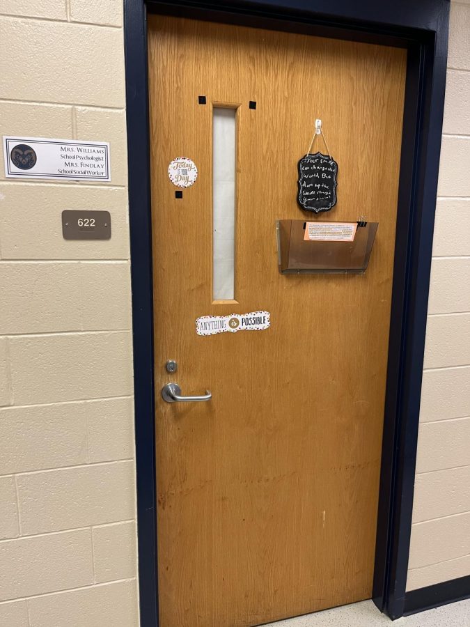 Ms. Williams office is located on the music hallway near the ACS room 
