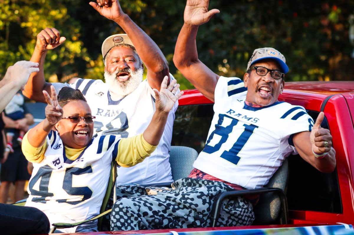 Lafayette alumni wave to spectators during the 50th Anniversary parade that took place along Duke of Gloucester Street on Thursday, October 12th, 2023.