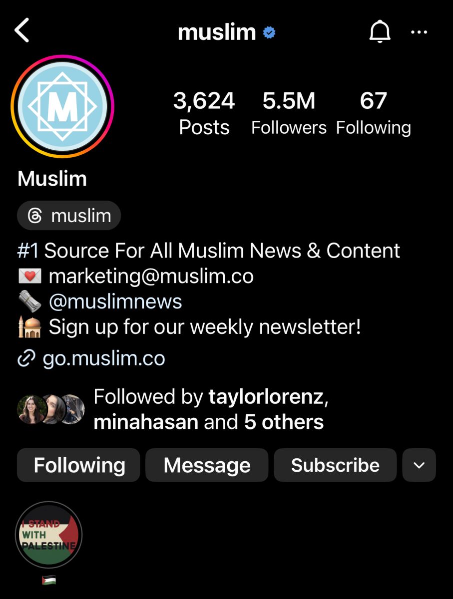 A screenshot of the @Muslim Instagram account.