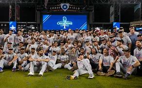 This photo is a picture of the 2023 World Series Champions the Texas Rangers.