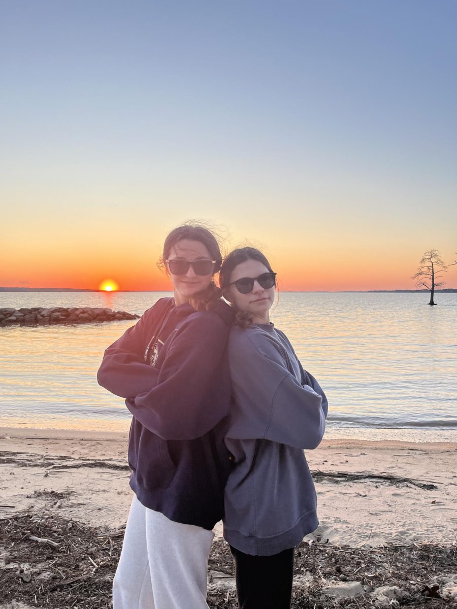 This is me and my best friend Eva Fields watching the sunset for Valetines Day! 