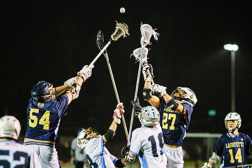 Lafayette's new Lacrosse club isn't a VHSL member, but the players  still gave their all against Warhill, shown here.