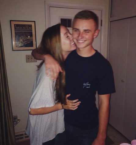 Joanne and Tyler at a party