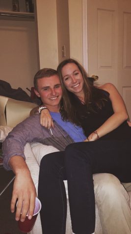 Joanne and Tyler at a party