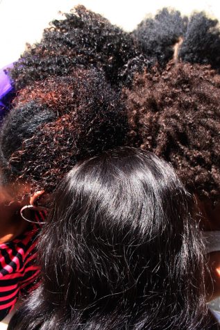 Kenya Holiday, Trish Bryant, Ayanna Coan, Troy Mitchell, and Shay Banks model their different hair types