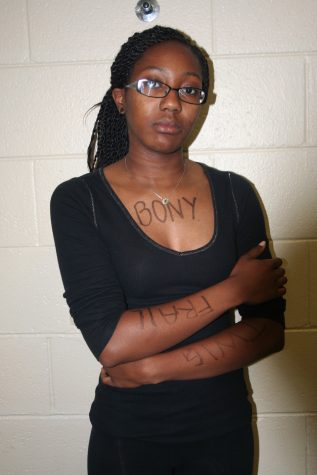 Dannie Morgan models hateful words about skinny girls