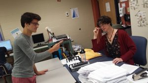 A student and his teacher have a heated argument over what should happen to the chairwoman