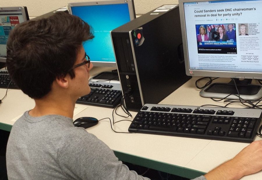 Student studies up on Debbie Wasserman-Schultz
