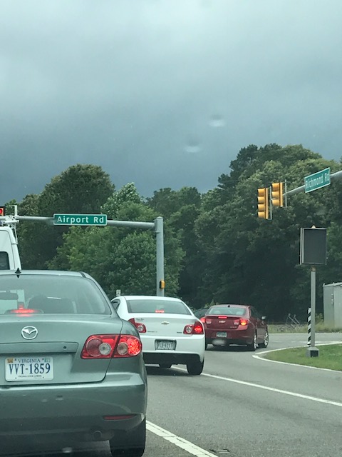 The corner of Airport Road and Richmond Road. 