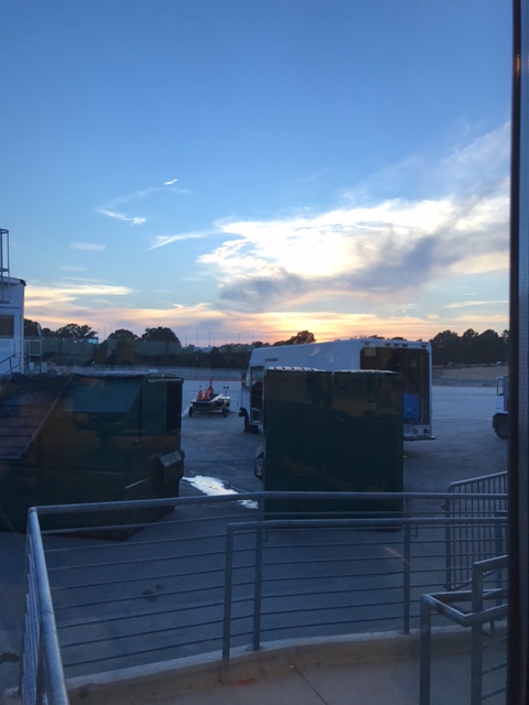 Picture of the airplane runway at the Charlotte, North Carolina airport. 