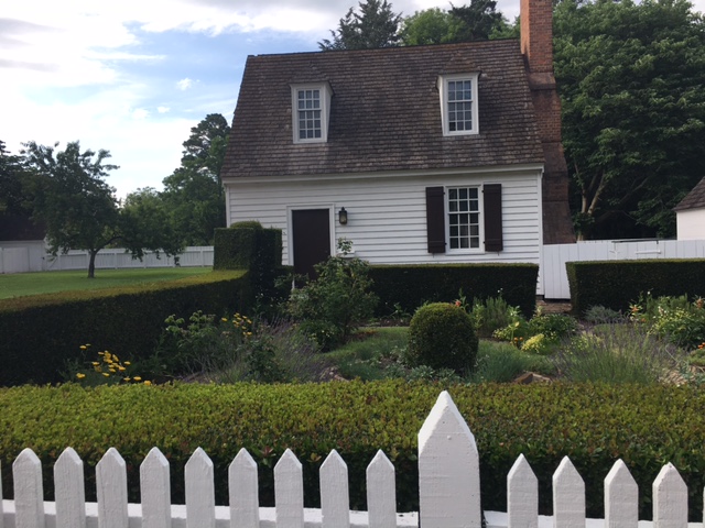 This is one of the gardens in Colonial Williamsburg