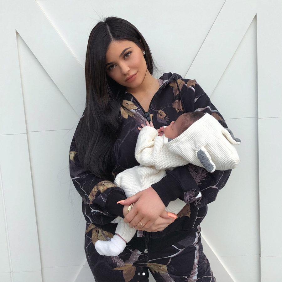 Kylie with Stormi in her arms.