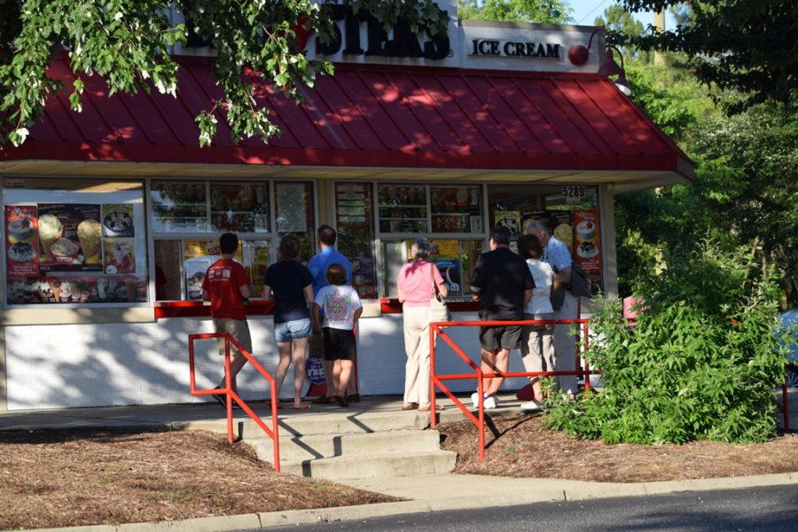 Being the only one in Williamsburg, Bruster's is a popular ice cream destination, served by only the most genuine of people, for many locals and tourists hangaring for a treat.