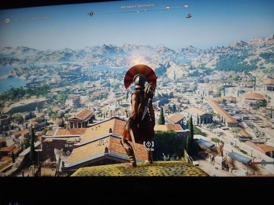 A view of the sprawling Athens from atop a statue of Athena