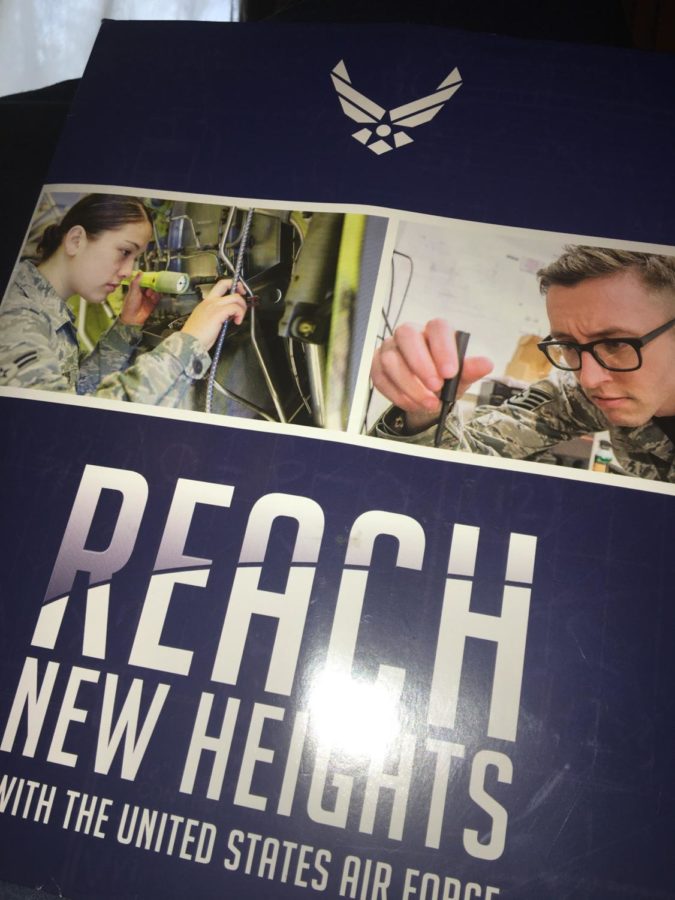 The Air Force recruitment office offers many materials for those who want to find out more about what they have to offer.