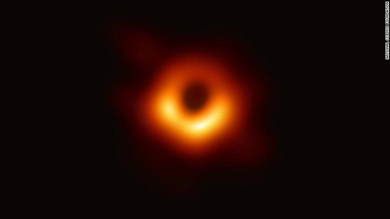 The first, direct image of the black hole.