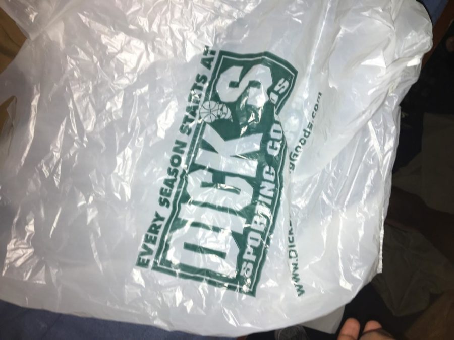 Many households have Dicks Sporting Goods bags like these, as it is a popular shopping destination for a variety of sports-related goods.