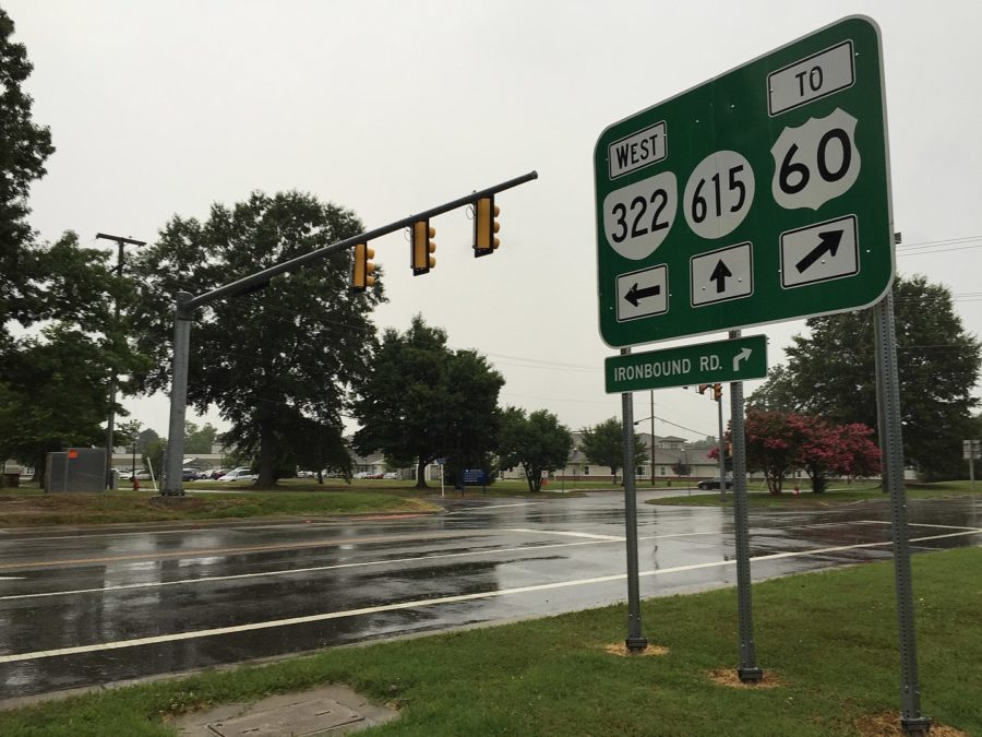 The intersection of Richmond Road and Ironbound that leads to the main entrance of the rumored home of spooks and ghosts.