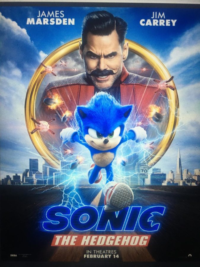 The updated poster for Sonic The Hedgehog, set for release on Valentines Day, 2020.