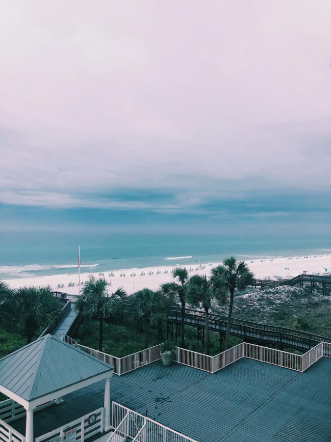 Wind blowing hard, it's the morning after a big storm in Destin Florida. The temperature dropped dramatically and we couldnt go outside.