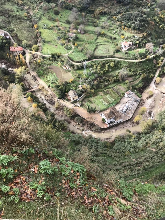 From the beautiful mountaintop city of Ronda, Spain, a veiw of the rural farmlands bellow can be seen for miles away where many of the cities residents live and work.