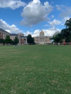 Many college campuses look just like this one. They are very empty.