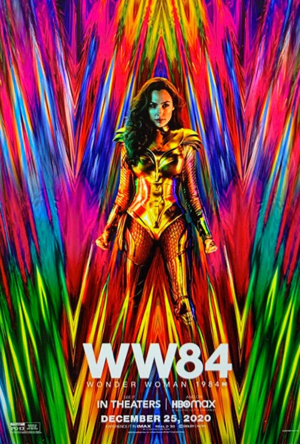 The Wonder Woman 1984 film poster featuring Gal Gadot. 