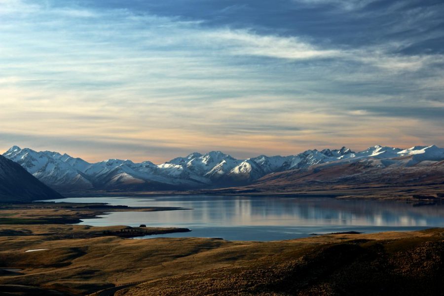 Very Snowy Mountains In New Zealand