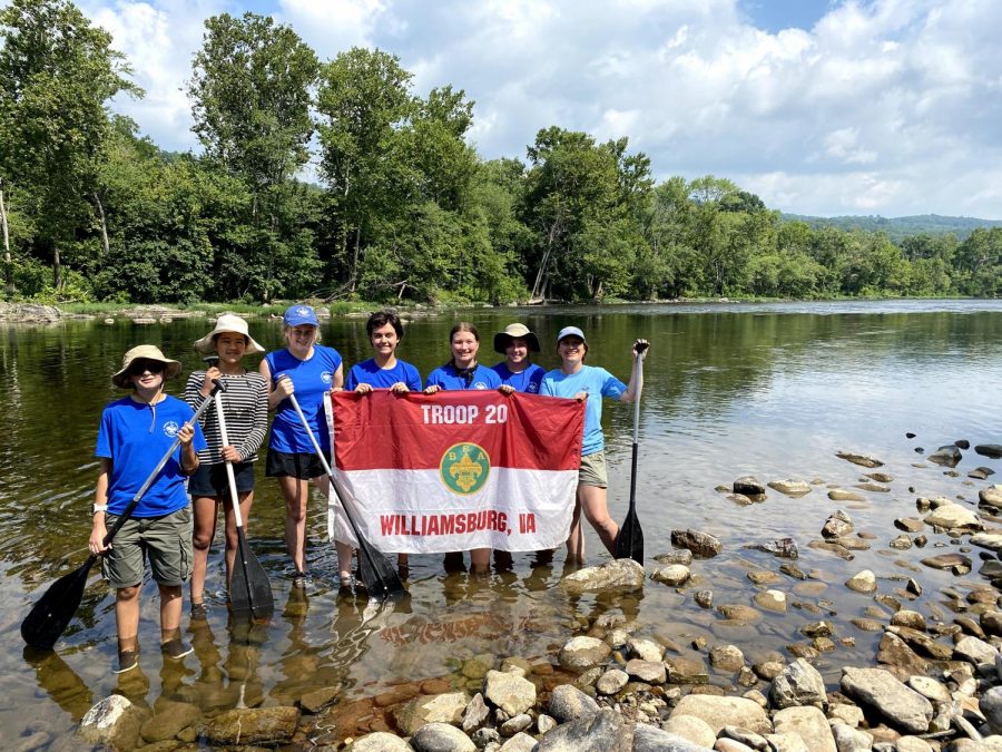 Troop 20 celebrates earning their 50 mile patch, by traveling 50 miles exclusively using their own power 