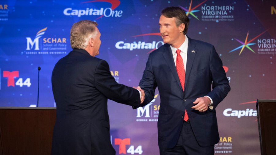 Glen Younkin and Terry McAuliffe are at one of their many debates to show Virginian's why they are best for Virginia.  