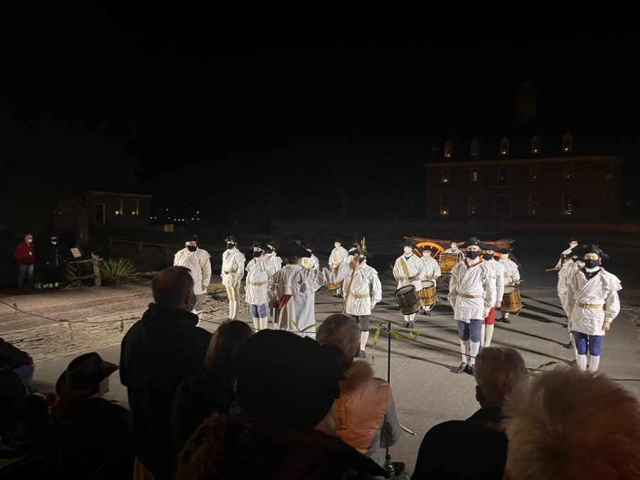 The C.W. Fife & Drum Jr Corps performance before the fireworks display begins.